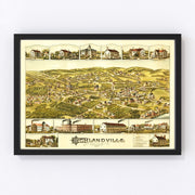 Highlandville Vintage Map 1887