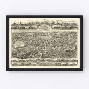 Newton Centre Vintage Map 1897