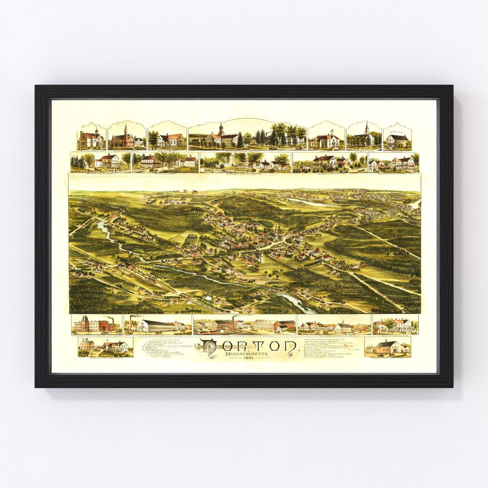 Norton Vintage Map 1891
