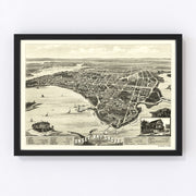 Onset Bay Grove Vintage Map 1885