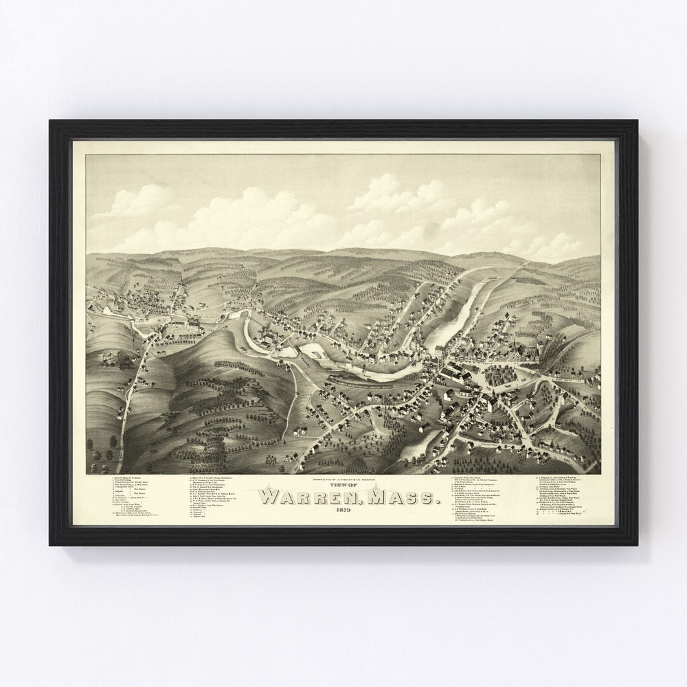 Warren Vintage Map 1879