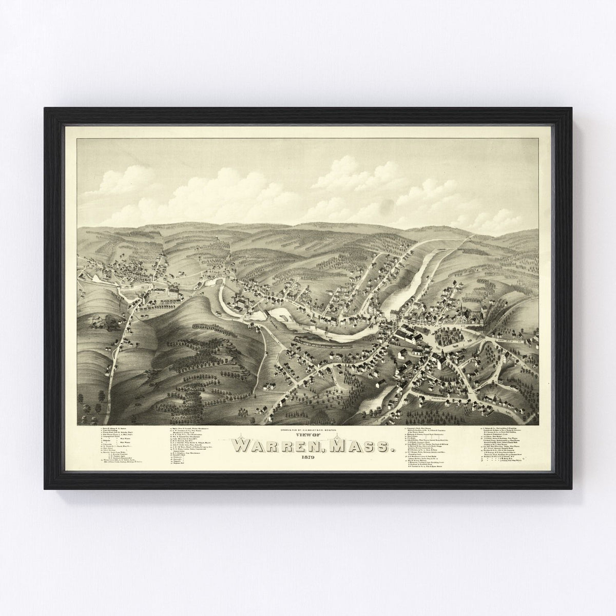 Warren Vintage Map 1879