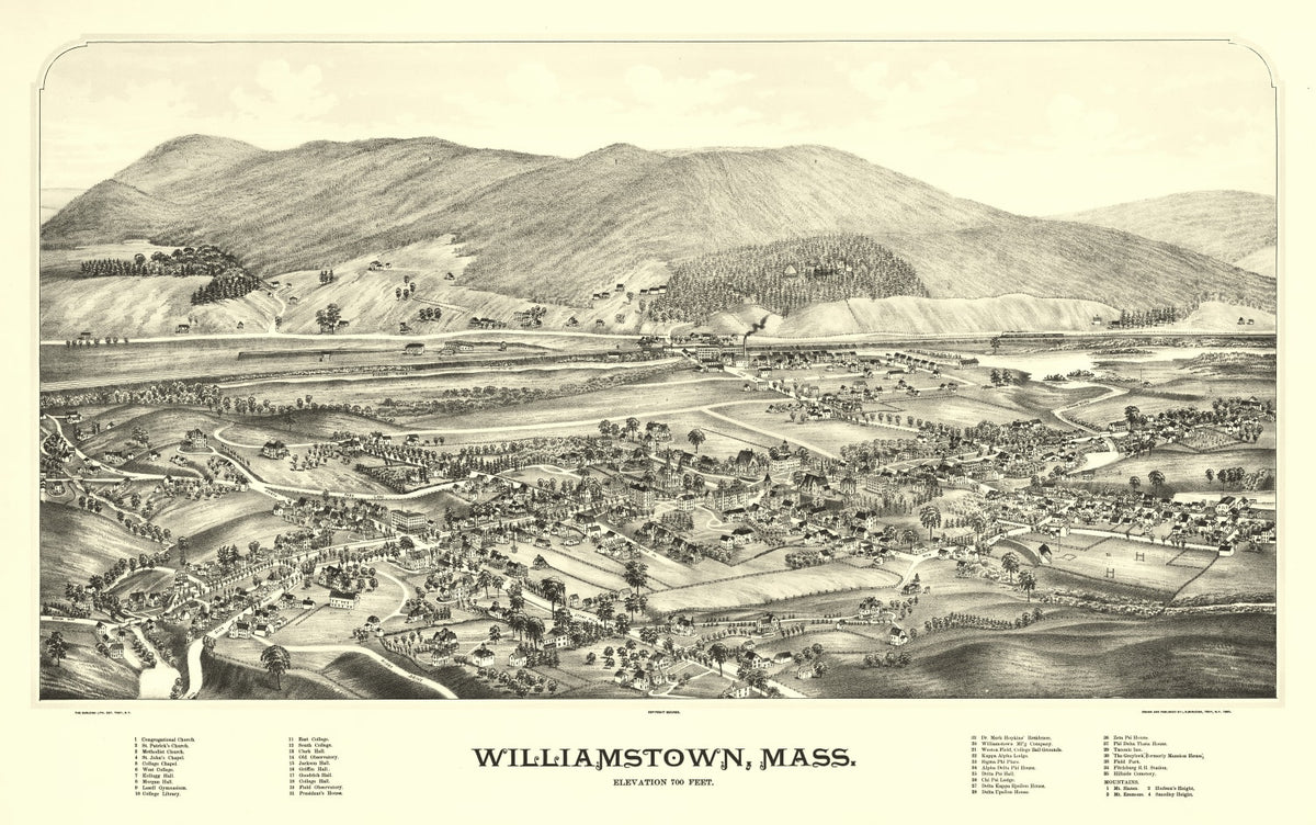 Preview of Vintage Map of Williamstown, Massachusetts 1898