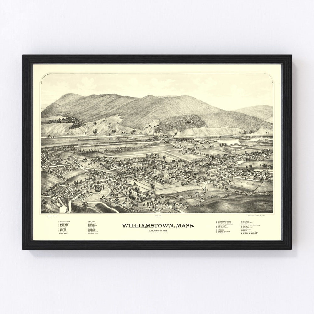 Williamstown Vintage Map 1898