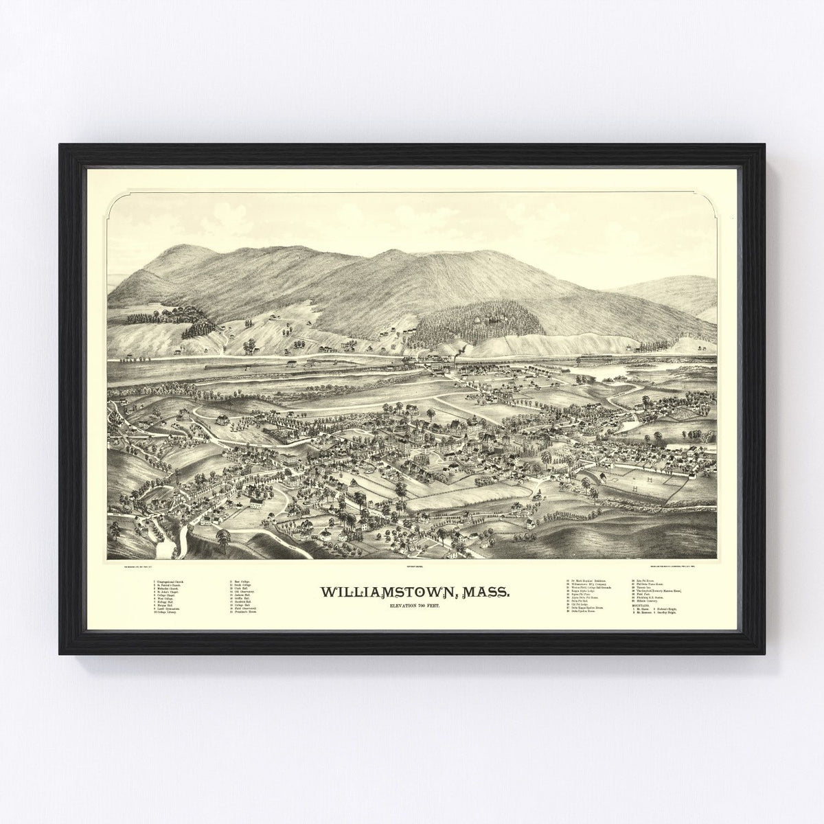 Williamstown Vintage Map 1898