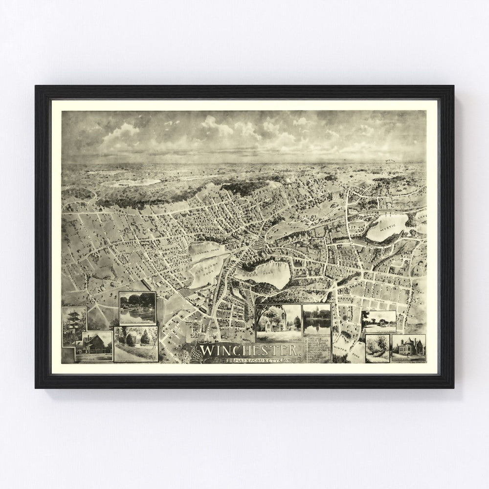 Winchester Vintage Map 1898