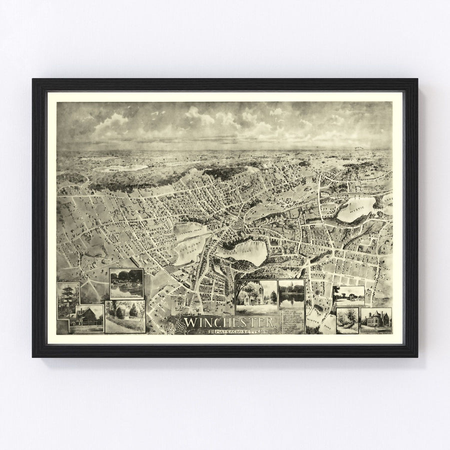 Winchester Vintage Map 1898