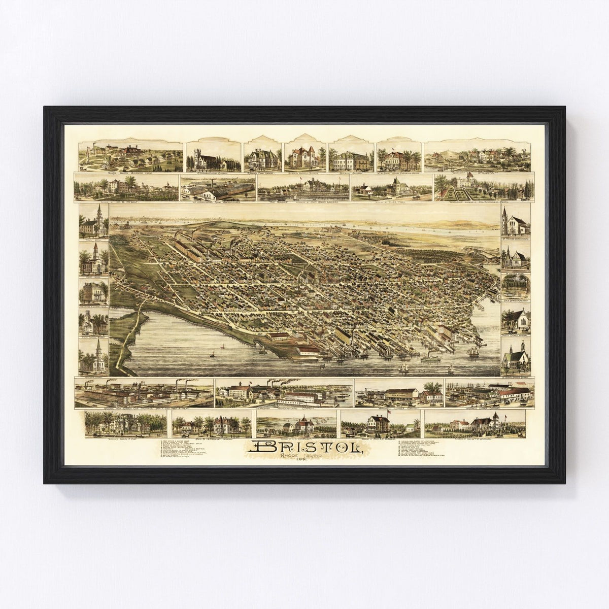 Bristol Vintage Map 1891