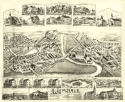 Vintage Map of Lonsdale, Rhode Island 1888