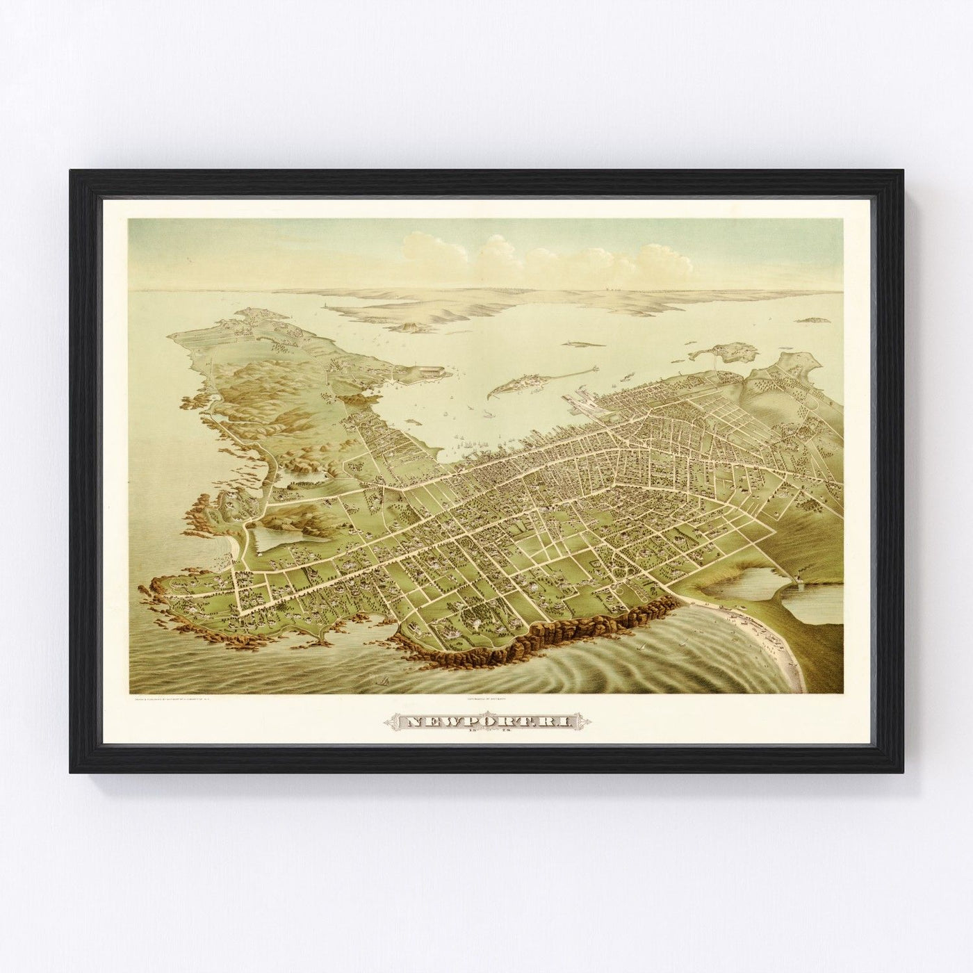 Newport Vintage Map 1878