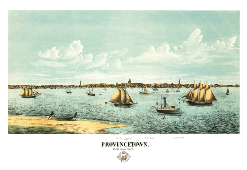 Size comparison using Vintage Map of Provincetown, Massachusetts 1877