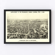 Providence Vintage Map 1895