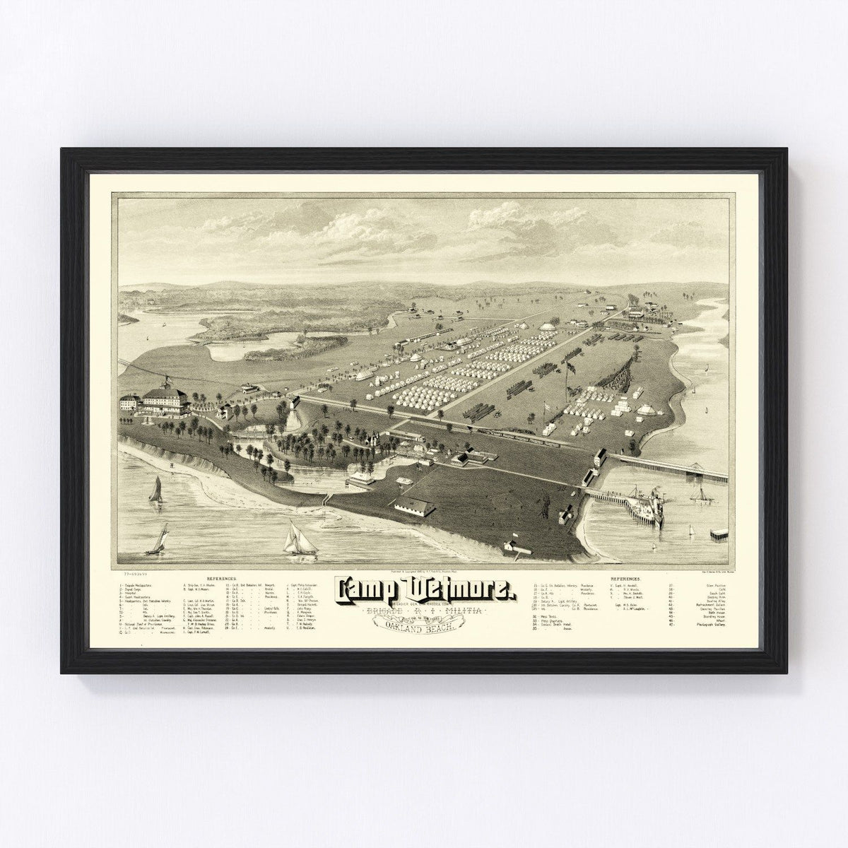 Camp Wetmore Vintage Map 1885