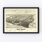 Camp Wetmore Vintage Map 1885
