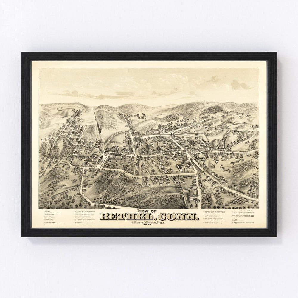 Bethel Vintage Map 1879