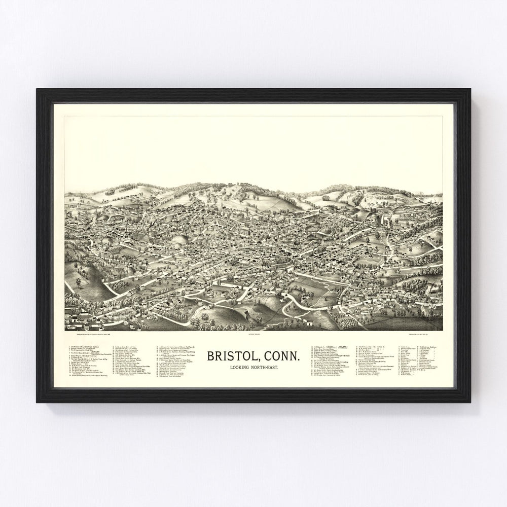 Bristol Vintage Map 1889