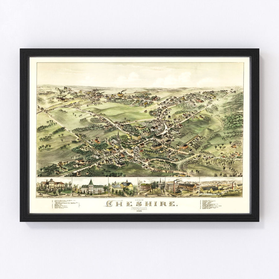 Cheshire Vintage Map 1882