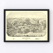 Madison Vintage Map 1881