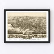 Plymouth Vintage Map 1882