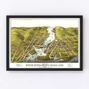 Mystic River Vintage Map 1879