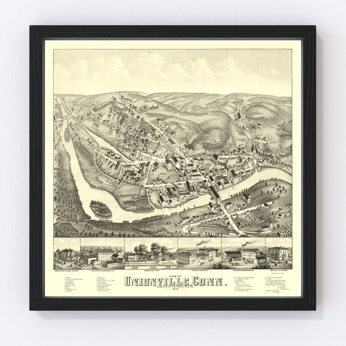 Unionville Vintage Map 1878