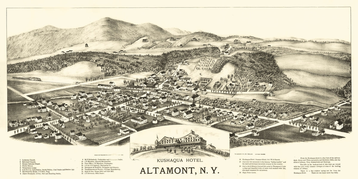 Preview of Vintage Map of Altamont, New York 1890