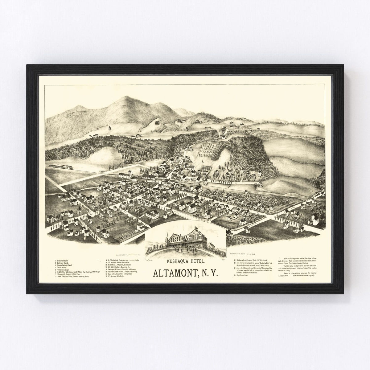 Altamont Vintage Map 1890