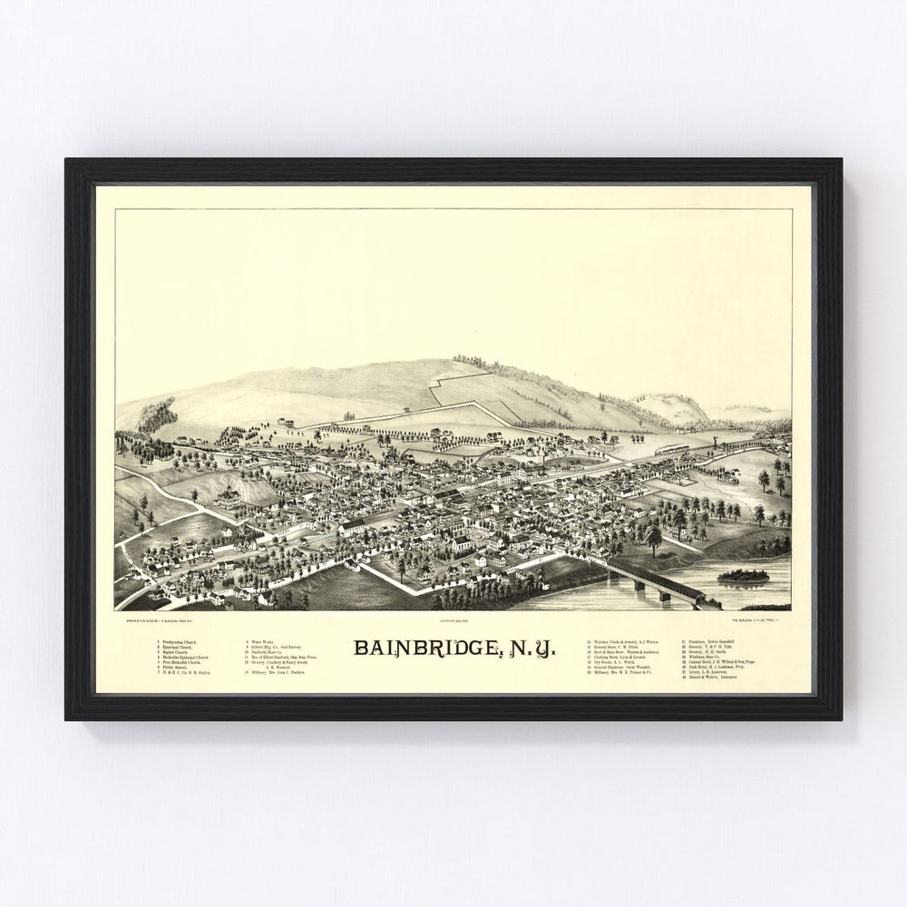 Bainbridge Vintage Map 1889