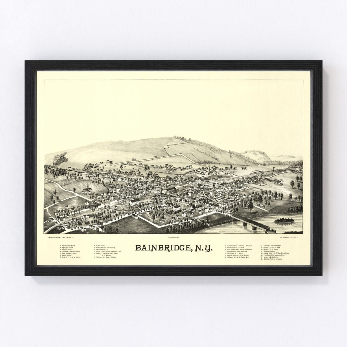 Bainbridge Vintage Map 1889