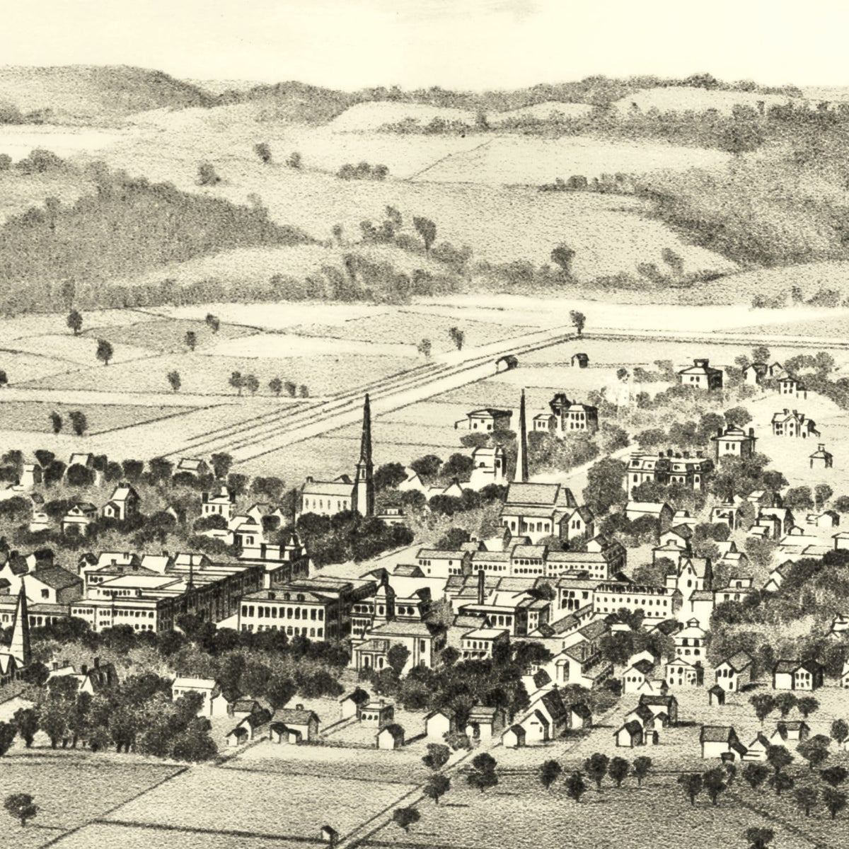 Restored historic details from the 1878 city map of Bath, New York