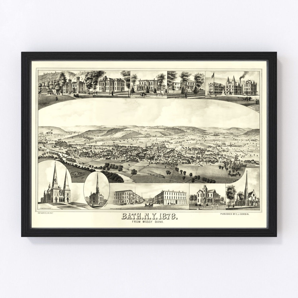 Bath Vintage Map 1878