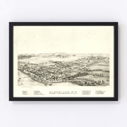Cleveland Vintage Map 1890