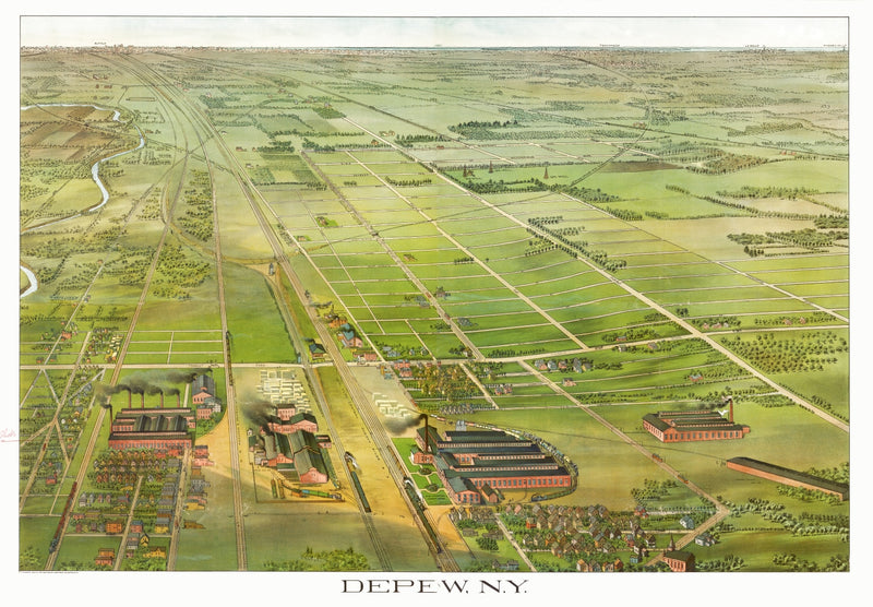 Size comparison using Vintage Map of Depew, New York 1898