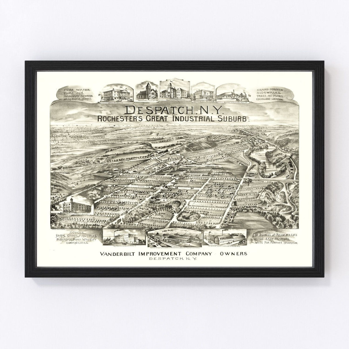 Despatch Vintage Map 1890