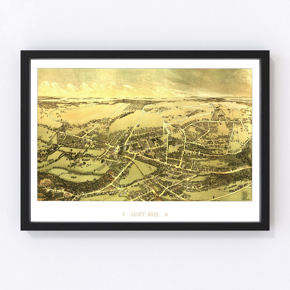 Quincy Vintage Map 1878