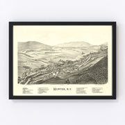 Hunter Vintage Map 1890