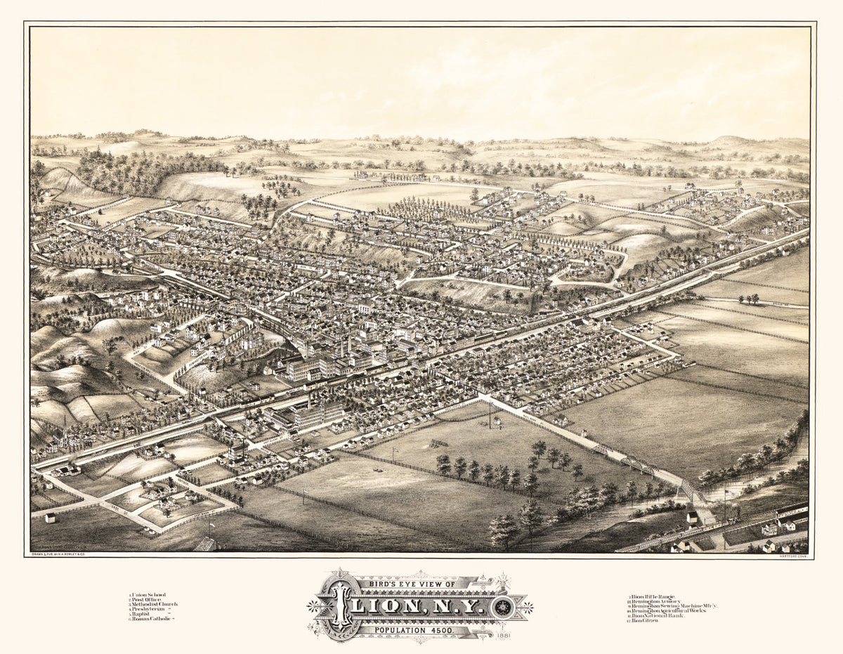 Preview of Vintage Map of Ilion, New York 1881