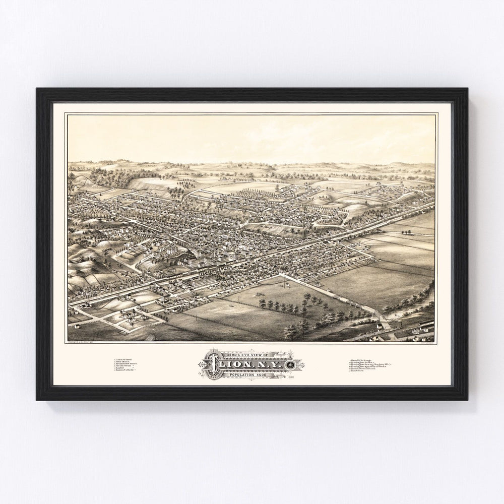 Ilion Vintage Map 1881
