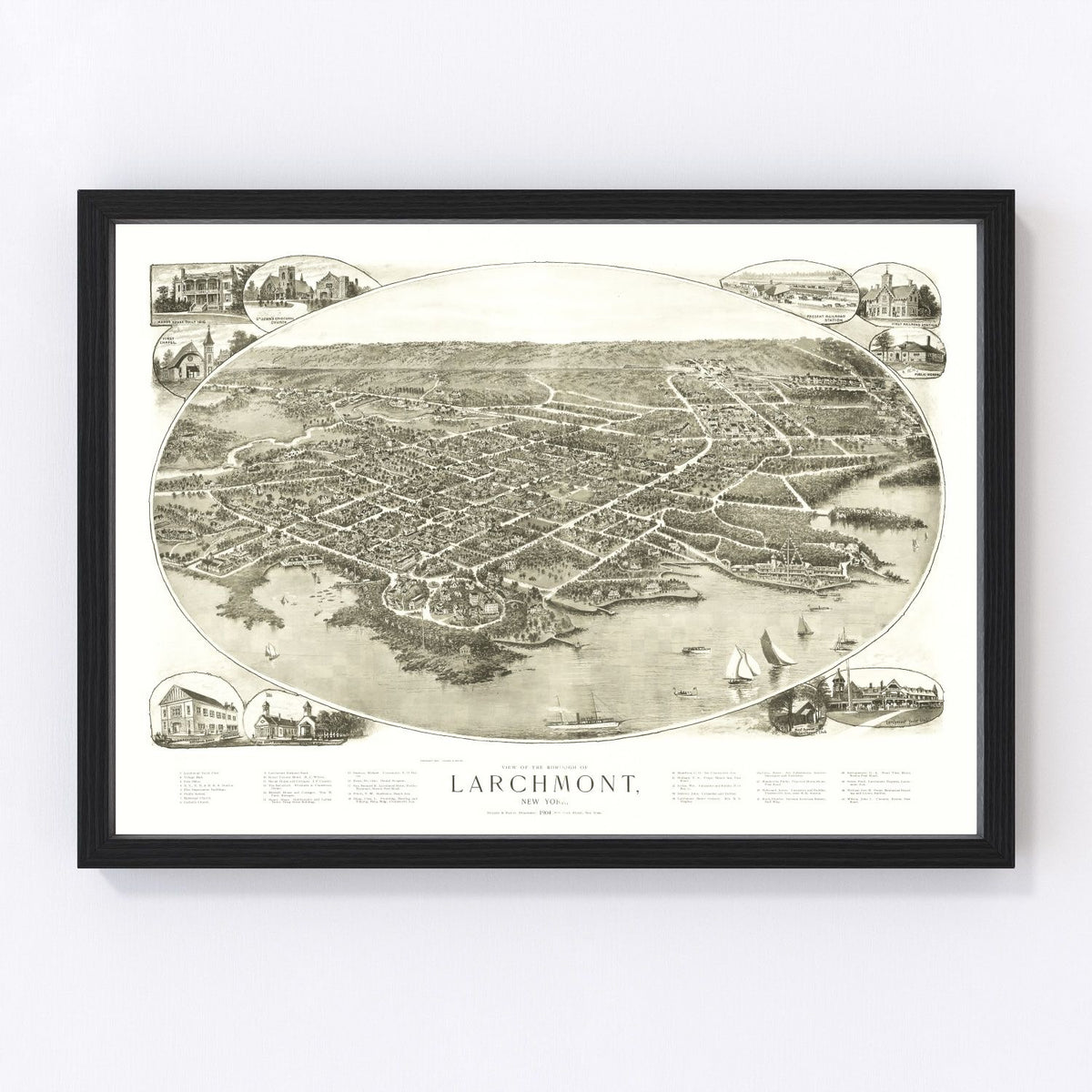 Larchmont Vintage Map 1904