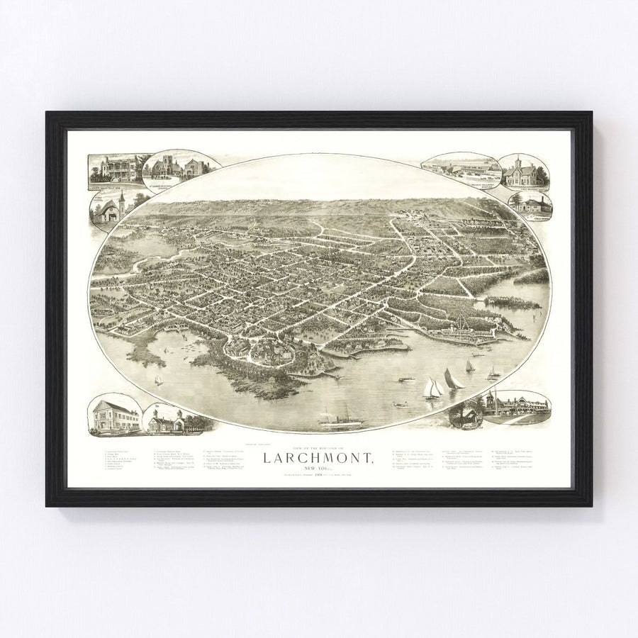 Larchmont Vintage Map 1904