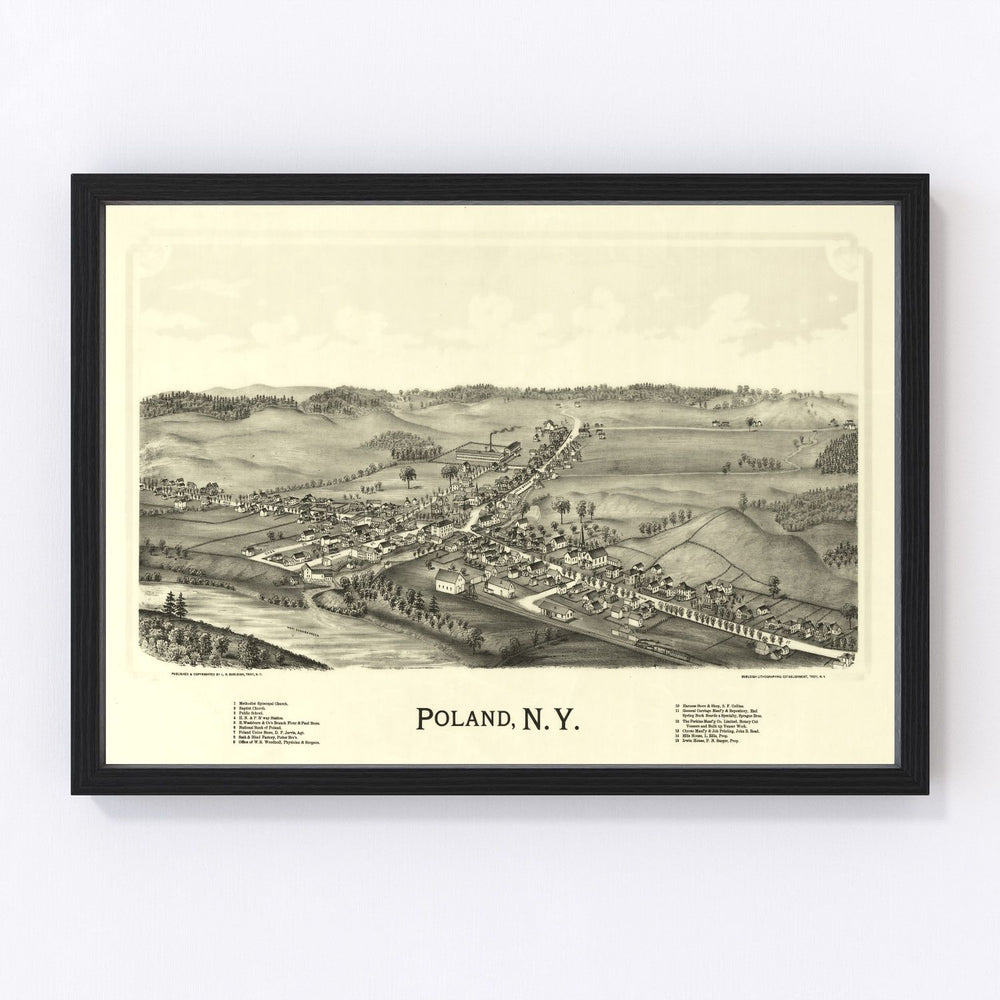 Poland Vintage Map 1890