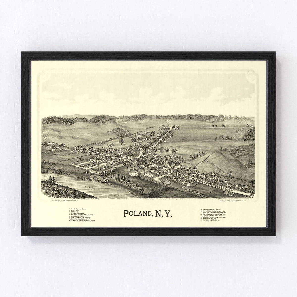 Poland Vintage Map 1890