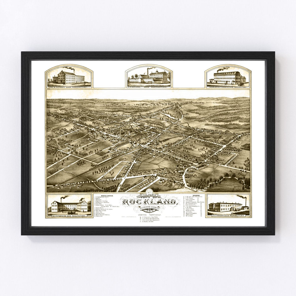 Rockland Vintage Map 1881