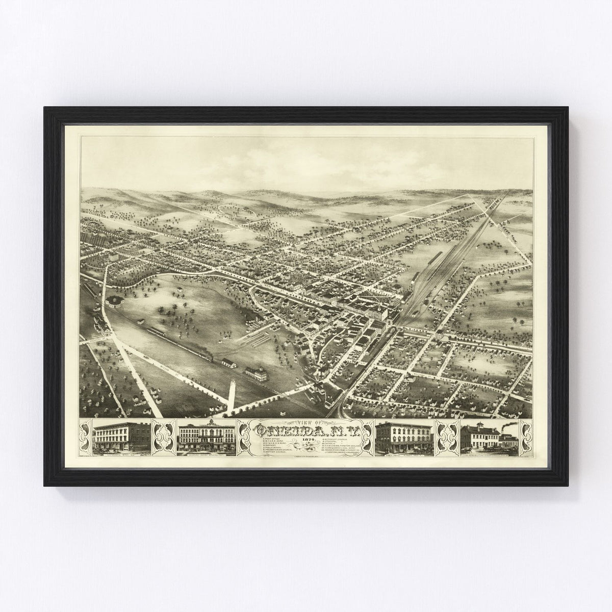 Oneida Vintage Map 1874