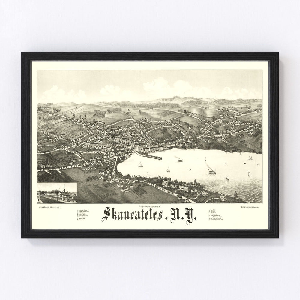 Skaneateles Vintage Map 1884