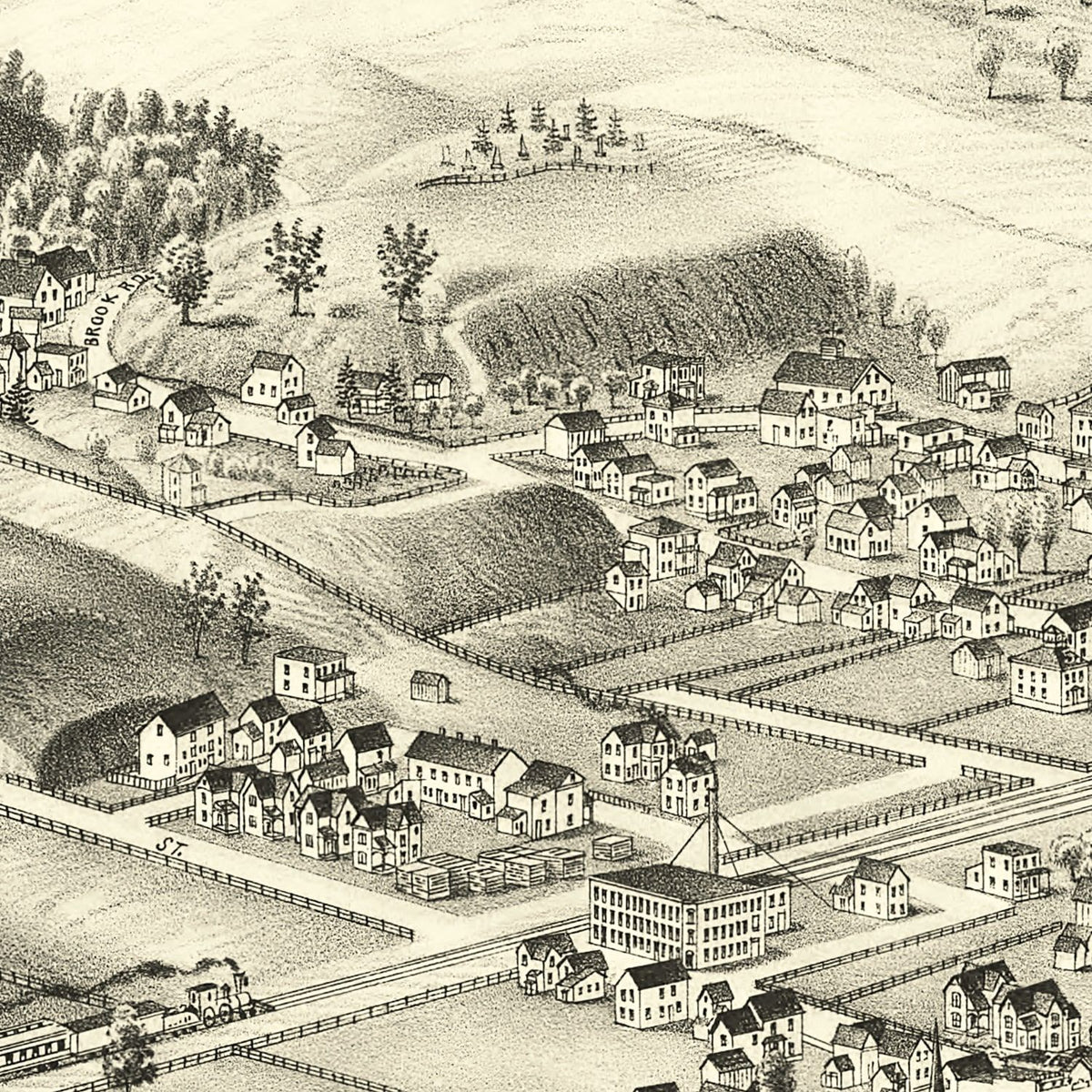 Restored historic details from the 1887 city map of Unadilla, New York