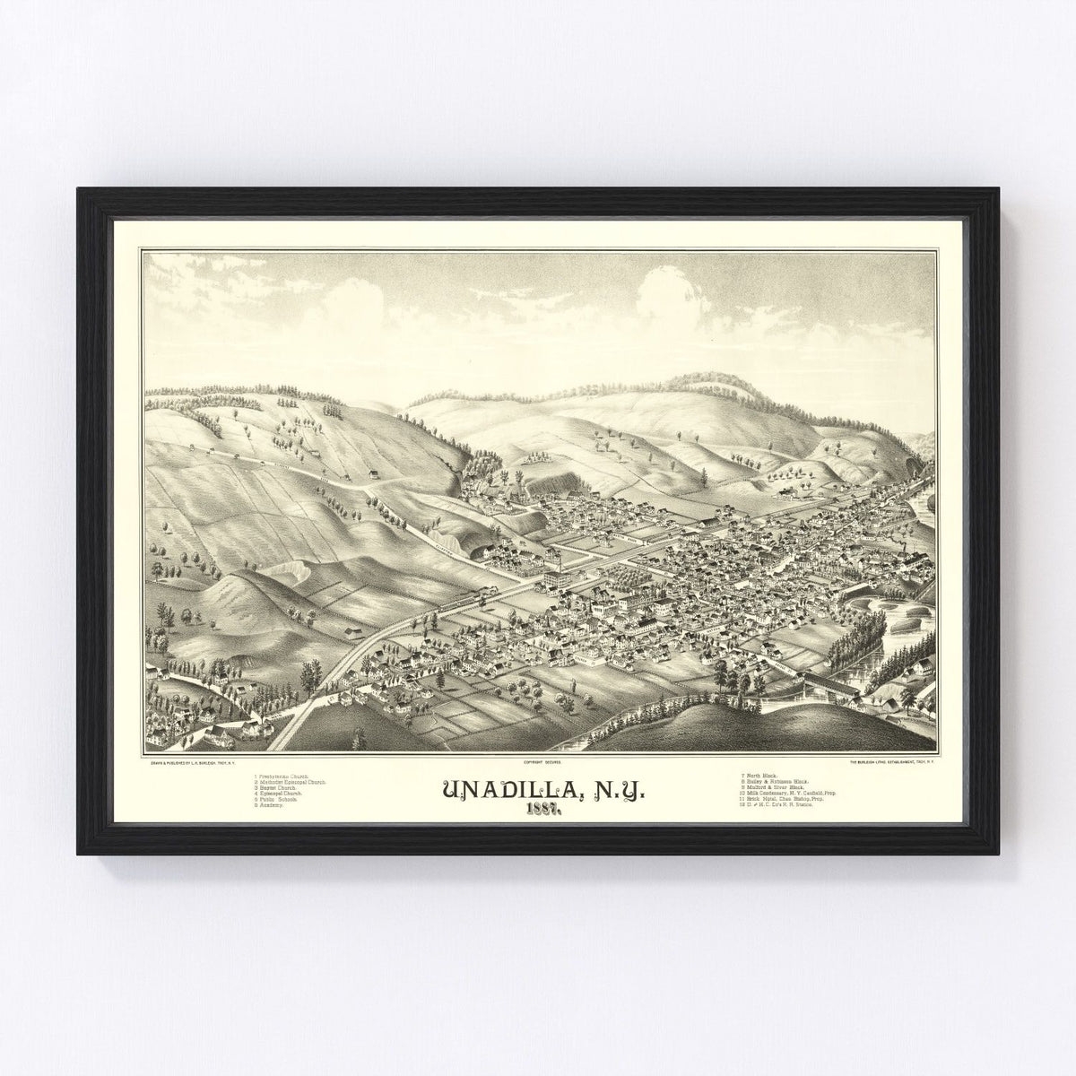 Unadilla Vintage Map 1887