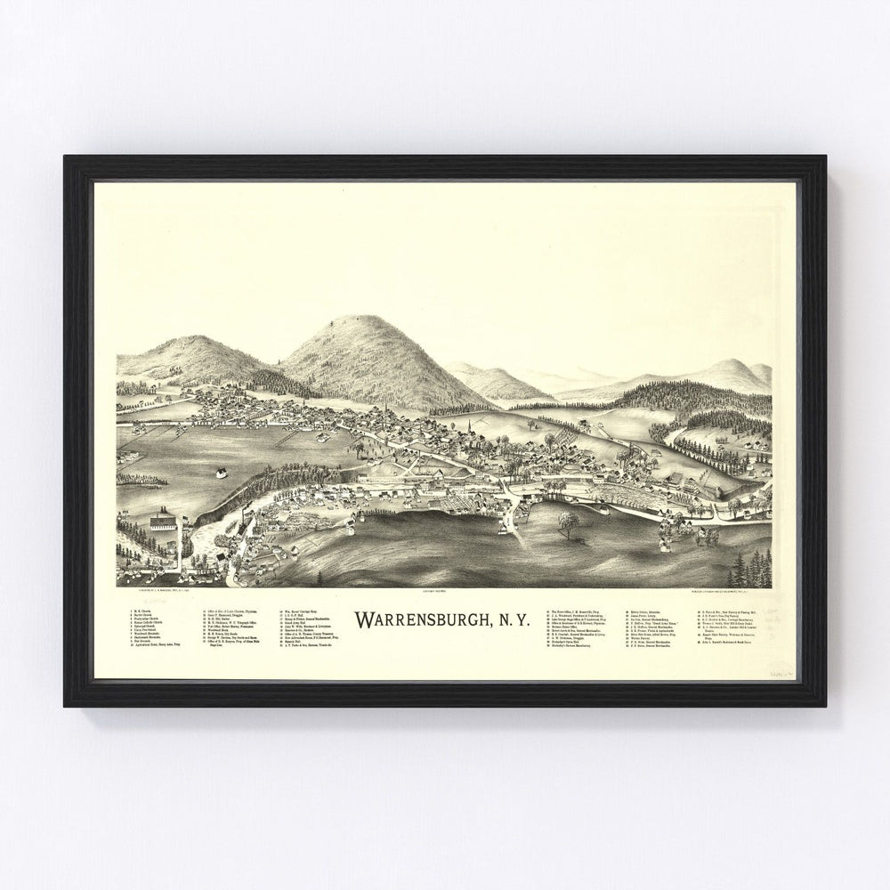 Warrensburgh Vintage Map 1891