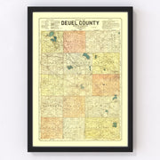 Deuel County Vintage Map 1899