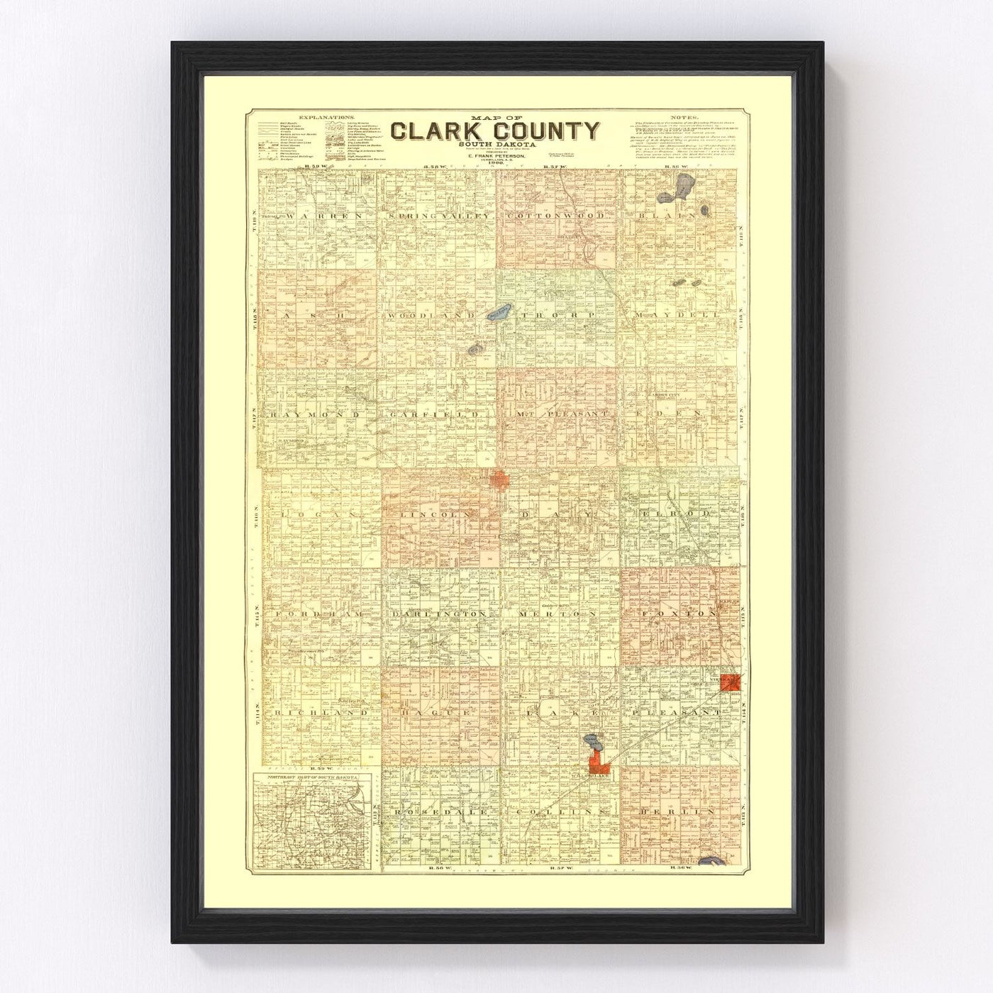 Clark County Vintage Map 1900